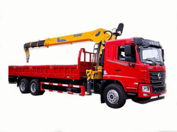 Dongfenghuashen F5 rear double bridge with Xugong 12-14 tons 5-section boom crane