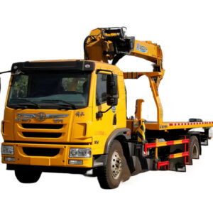 FAW 6-Wheeler 10 Tons Wrecker Trucks With 8 Tons Crane Truck